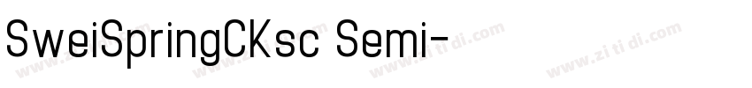 SweiSpringCKsc Semi字体转换